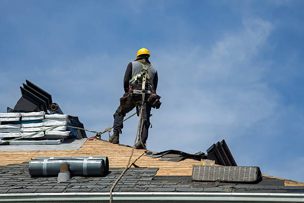 Professional Gutter Installation technician working in Stinson Beach, CA